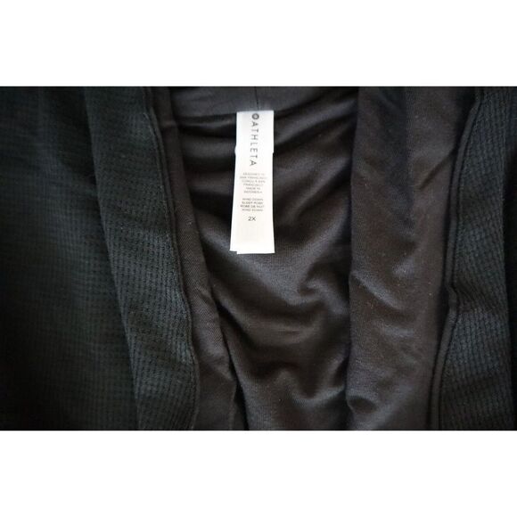Athleta 983113002 Women's Plus Sz 2X Black Wind Down Sleep Robe - Picture 5 of 9